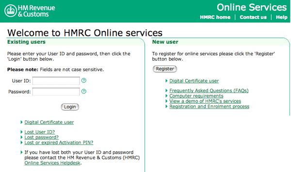 HMRC Online Form